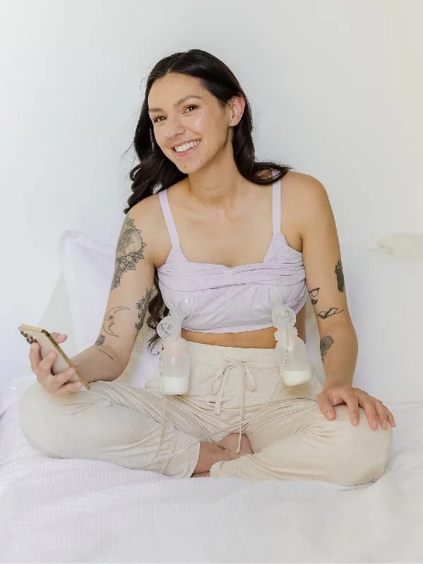 Women's Classic Attire Sublime® Bamboo Hands-Free Pumping Lounge & Sleep Bra | Lavender Heather Women's Classic Attire Sublime® Bamboo Hands-Free Pumping Lounge & Sleep Bra | Lavender Heather