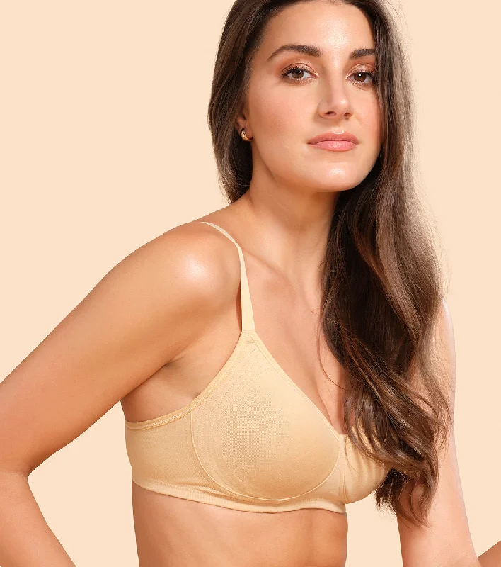 Women's Evening Clothing Enamor Fab-Cool A042 Side Support Shaper Stretch Cotton Everyday Bra for Women- High Coverage, Non Padded and Wirefree - Skin Women's Evening Clothing Enamor Fab-Cool A042 Side Support Shaper Stretch Cotton Everyday Bra for Women- High Coverage, Non Padded and Wirefree - Skin