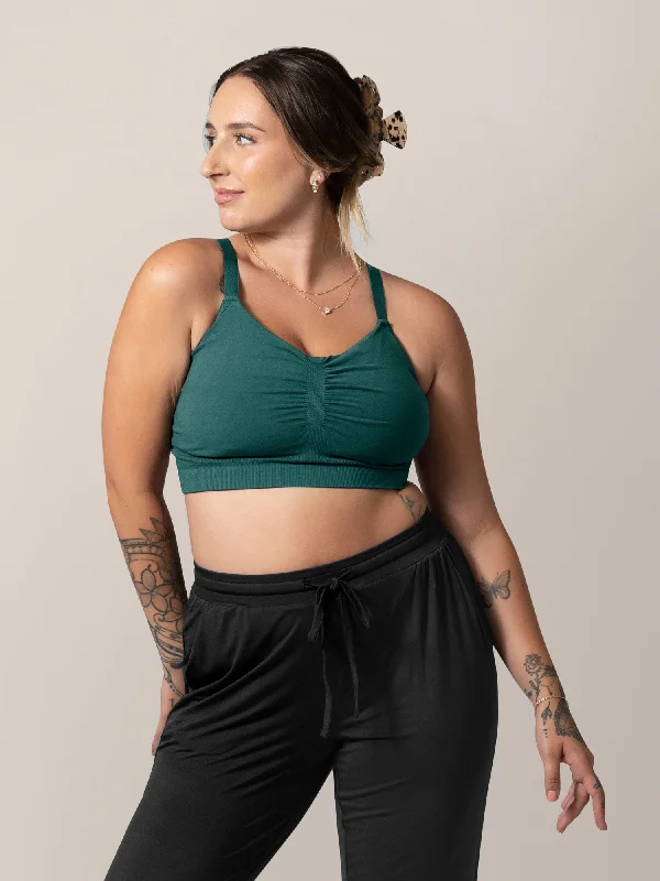 Fashionable Women's Casual Apparel Sublime® Bamboo Hands-Free Pumping Lounge & Sleep Bra | Evergreen Fashionable Women's Casual Apparel Sublime® Bamboo Hands-Free Pumping Lounge & Sleep Bra | Evergreen