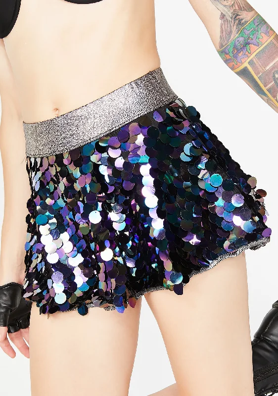 Casual Garments For Women Midnight Ocean Cake Sequin Skirt