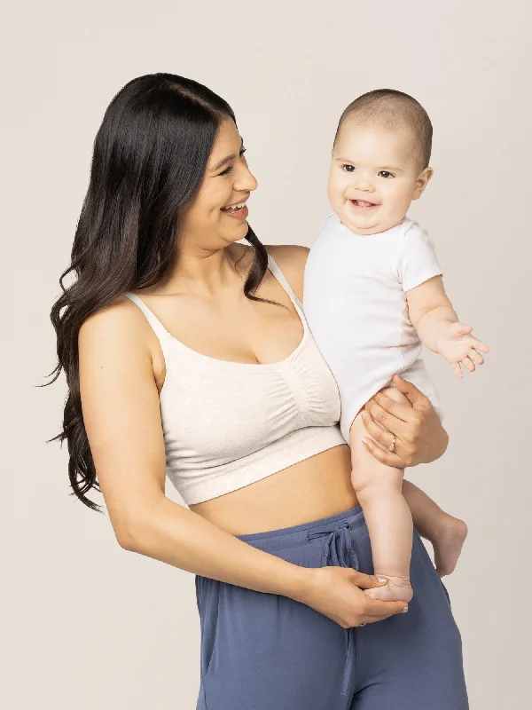 Women's Professional Outfit Sublime® Bamboo Hands-Free Pumping Lounge & Sleep Bra | Oatmeal Heather Women's Professional Outfit Sublime® Bamboo Hands-Free Pumping Lounge & Sleep Bra | Oatmeal Heather