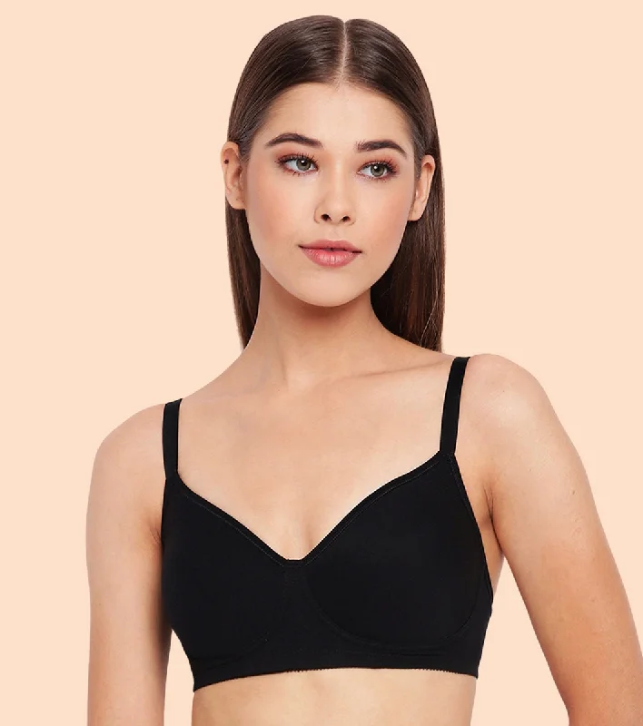 Women's Active Clothing Enamor Fab-Cool A042 Side Support Shaper Stretch Cotton Everyday Bra for Women- High Coverage, Non Padded and Wirefree - Black Women's Active Clothing Enamor Fab-Cool A042 Side Support Shaper Stretch Cotton Everyday Bra for Women- High Coverage, Non Padded and Wirefree - Black