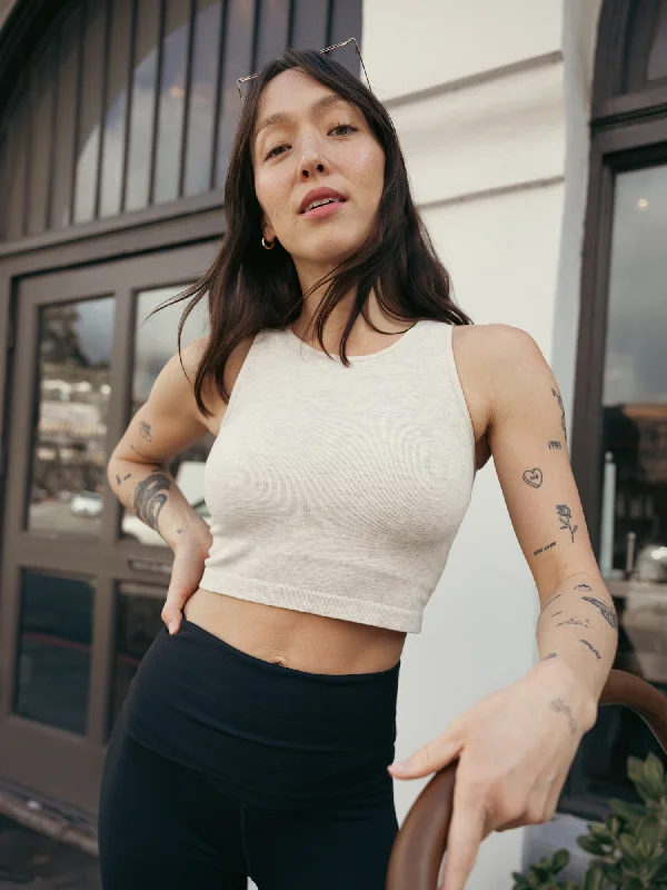 Women's Holiday Apparel Sublime® Bamboo Maternity & Nursing Longline Bra Top | Oatmeal Heather Women's Holiday Apparel Sublime® Bamboo Maternity & Nursing Longline Bra Top | Oatmeal Heather