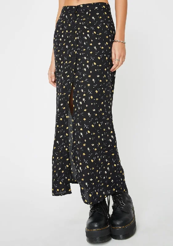 Charming Women's Clothes For Special Events Black Rima Maxi Skirt