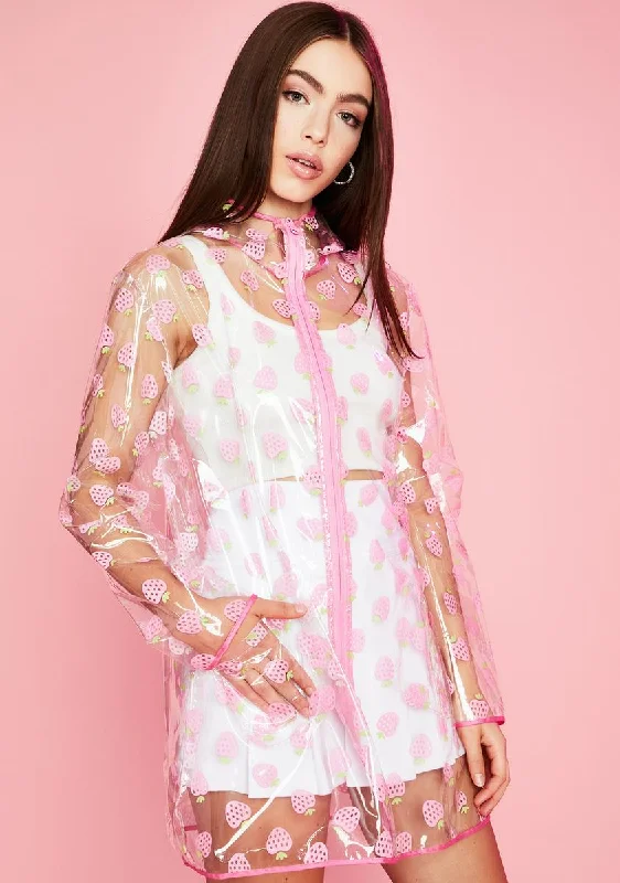 Women's Seasonal Garments In A Jam Clear Raincoat