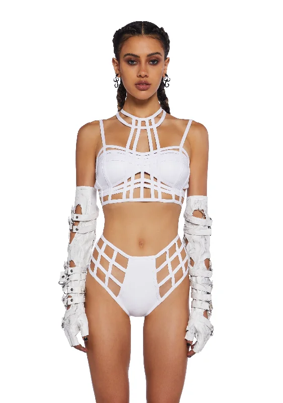 Women's Functional Apparel For Outdoor Activities Deviant Treasure Bustier Top - White