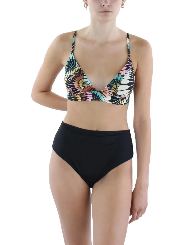 Women's Athletic Garments Womens Printed Polyester Bikini Swim top