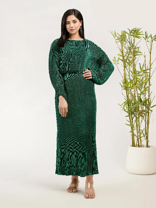 Casual Chic Clothing Pleated Silk Dress