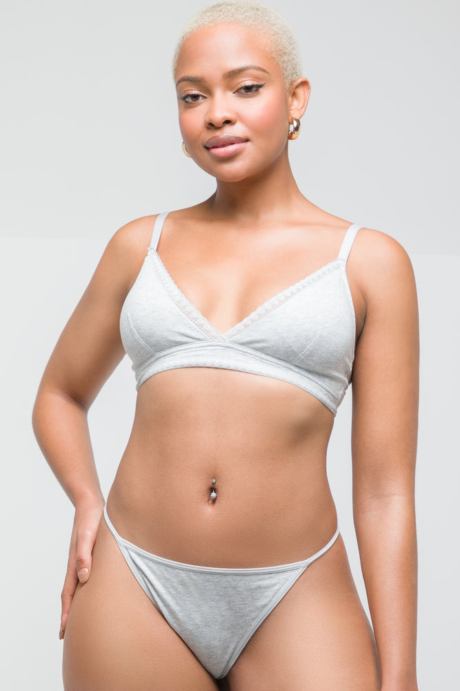 Women's Travel Garments 3 Pack Strappy Thongs Grey & Natural