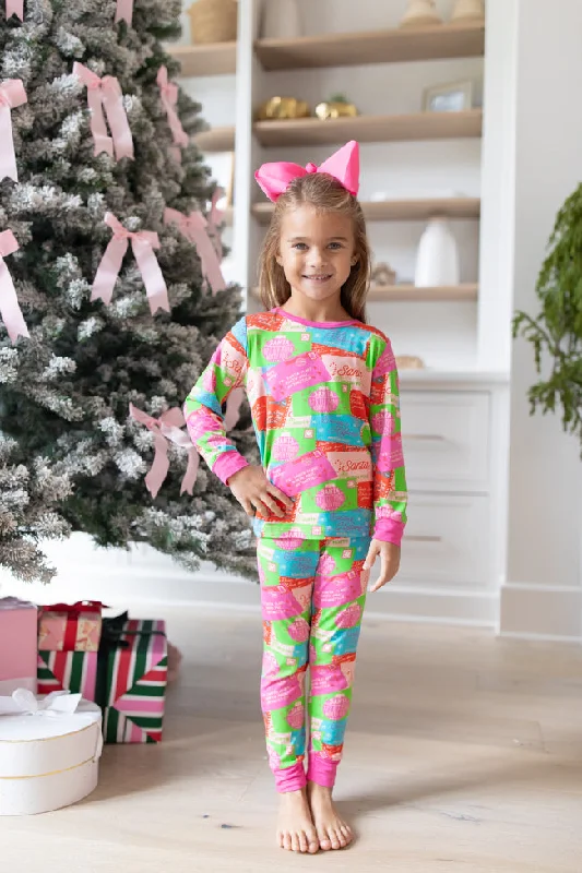 Stylish Women's Garments For Holidays Kid's Under The Stars In Letters To Santa Bamboo Pajama Set FINAL SALE Stylish Women's Garments For Holidays Kid's Under The Stars In Letters To Santa Bamboo Pajama Set FINAL SALE