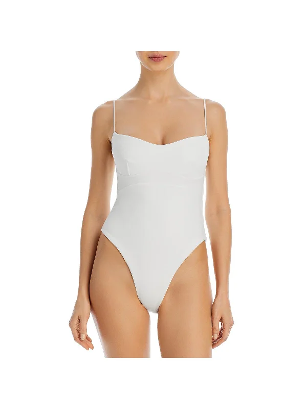 Sustainable Women's Clothes Womens Solid Polyester One-Piece Swimsuit