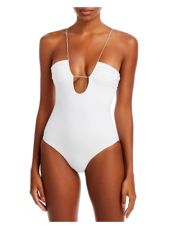 Women's Clothes For Outdoor Events Womens Solid Nylon One-Piece Swimsuit