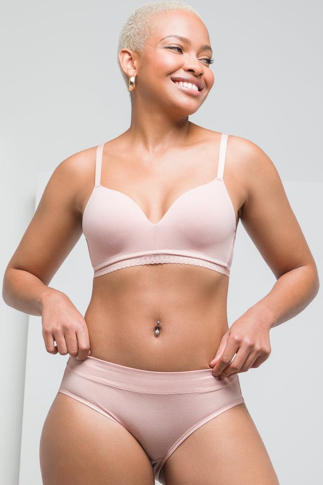 Women's Plus-Size Clothes 2 Pack Boylegs Natural & Pink