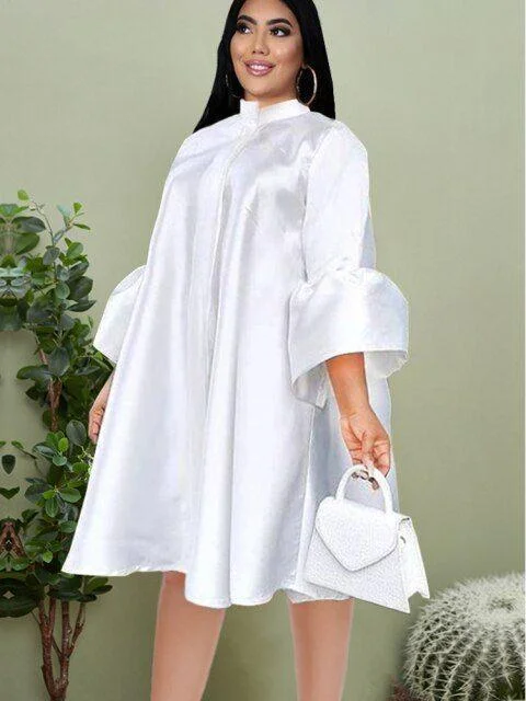 Seize Bargains Kirian Puff Flare Sleeve Dress