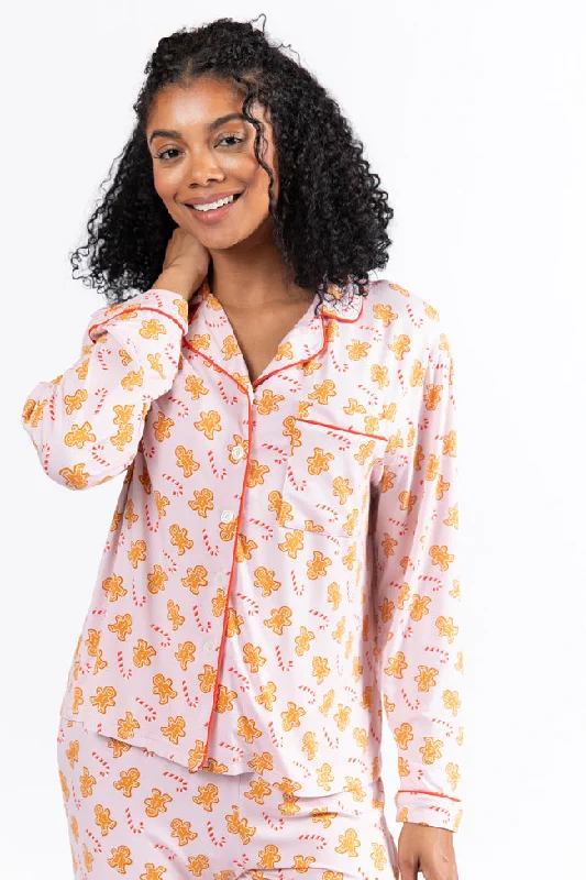 Women's Trendy Outfit Under The Stars In Neutral Gingerbread Bamboo Pajama Top FINAL SALE Women's Trendy Outfit Under The Stars In Neutral Gingerbread Bamboo Pajama Top FINAL SALE