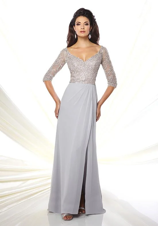 Big Savings Mon Cheri - Crystal Embellished Quarter Sleeve Dress - 1 pc Silver in Size 8 Available Big Savings Mon Cheri - Crystal Embellished Quarter Sleeve Dress - 1 pc Silver in Size 8 Available