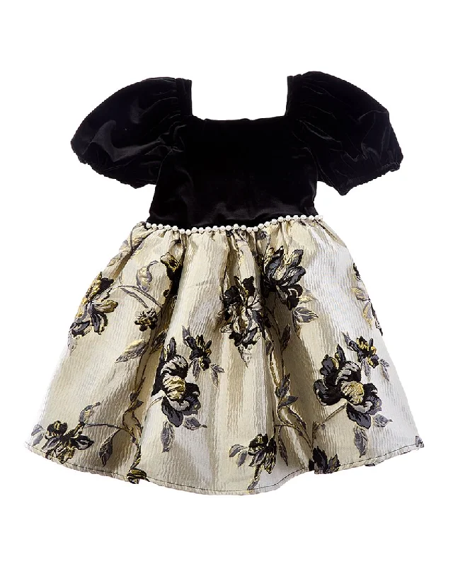 Trend Alert Badgley Mischka Velvet Top Puff Sleeve Dress