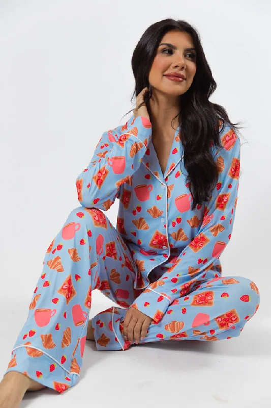 Vintage Clothing For Women On A Cloud In Girl Brunch Plush Knit Pajama Set FINAL SALE Vintage Clothing For Women On A Cloud In Girl Brunch Plush Knit Pajama Set FINAL SALE
