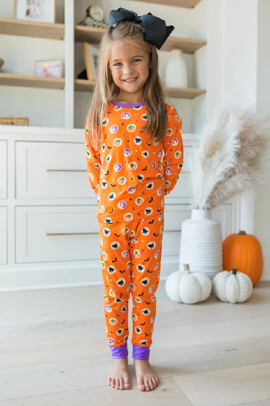 Fashionable Women's Outfit Kid's Creepy Cute Halloween Cookie Bamboo Pajama Set FINAL SALE Fashionable Women's Outfit Kid's Creepy Cute Halloween Cookie Bamboo Pajama Set FINAL SALE