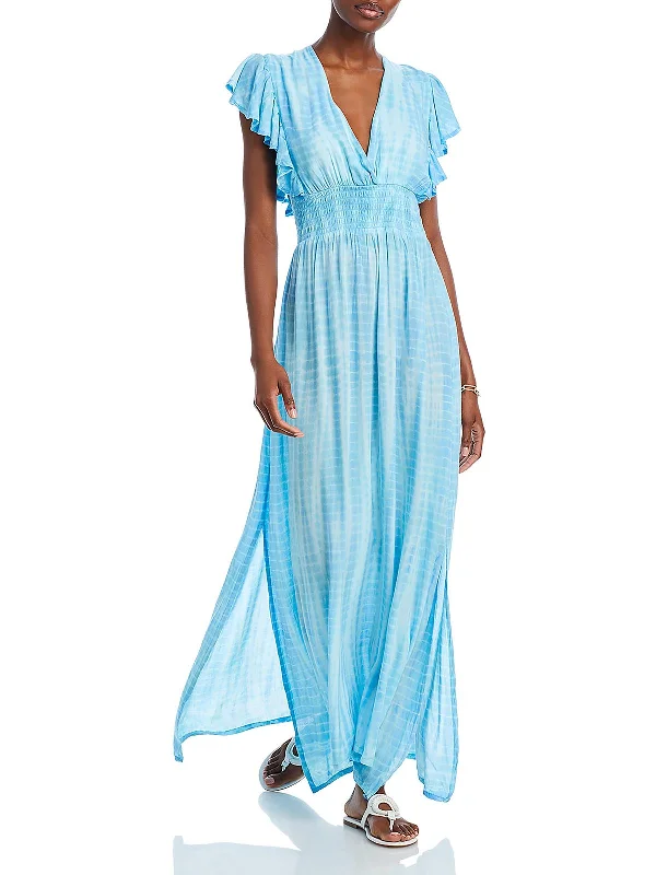 Women's Relaxed Clothes Womens Tie-Dye Maxi Dress Cover-Up