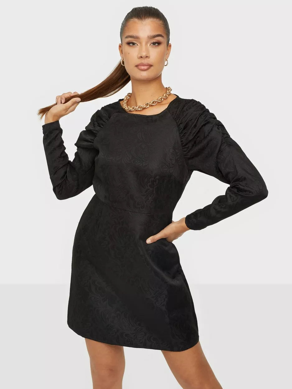 Premium Quality Garments Rustine Longsleeve Dress Black