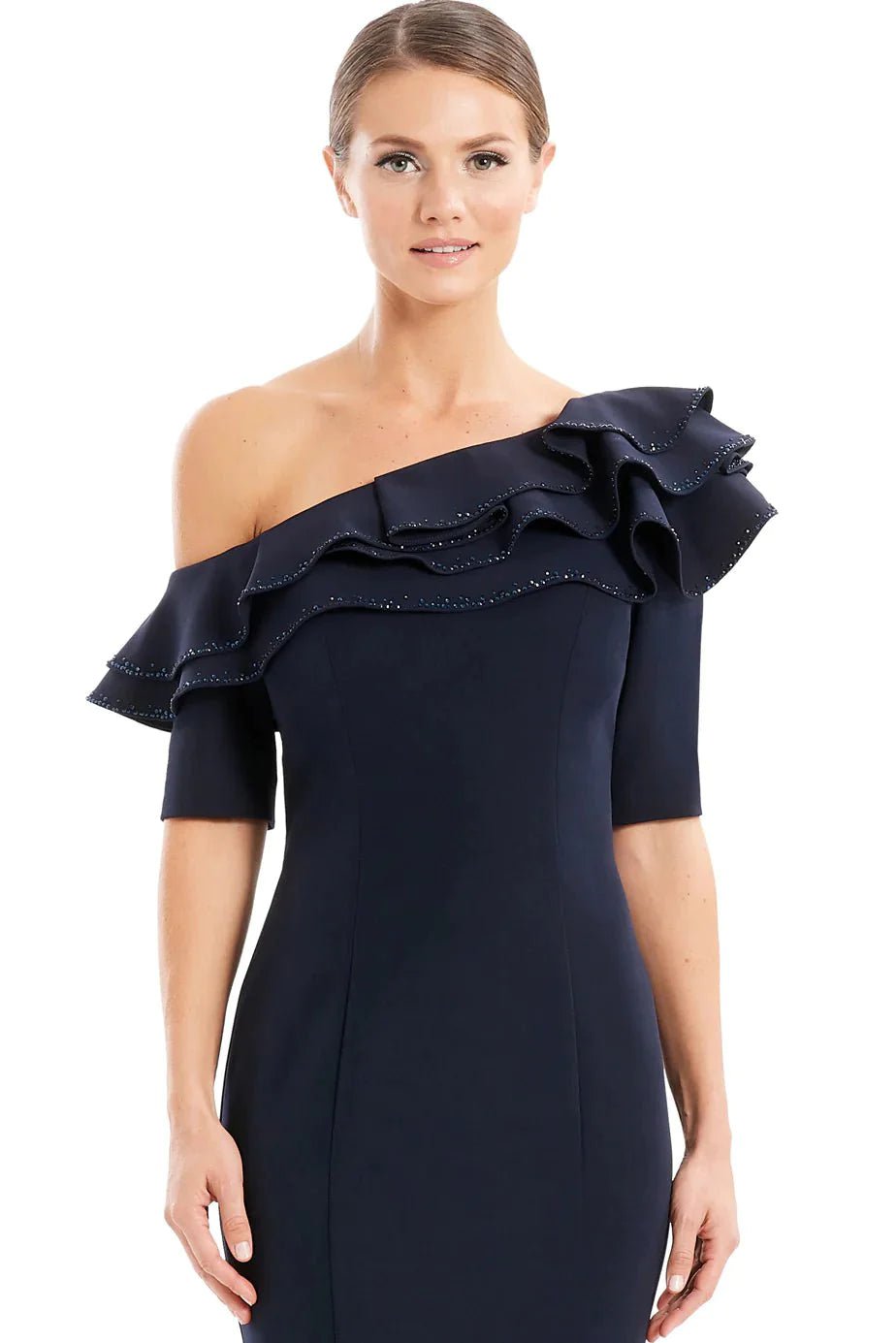 Casual Chic Alexander by Daymor 1663Short - Tiered Ruffle Detailed Knee-Length Dress Casual Chic Alexander by Daymor 1663Short - Tiered Ruffle Detailed Knee-Length Dress