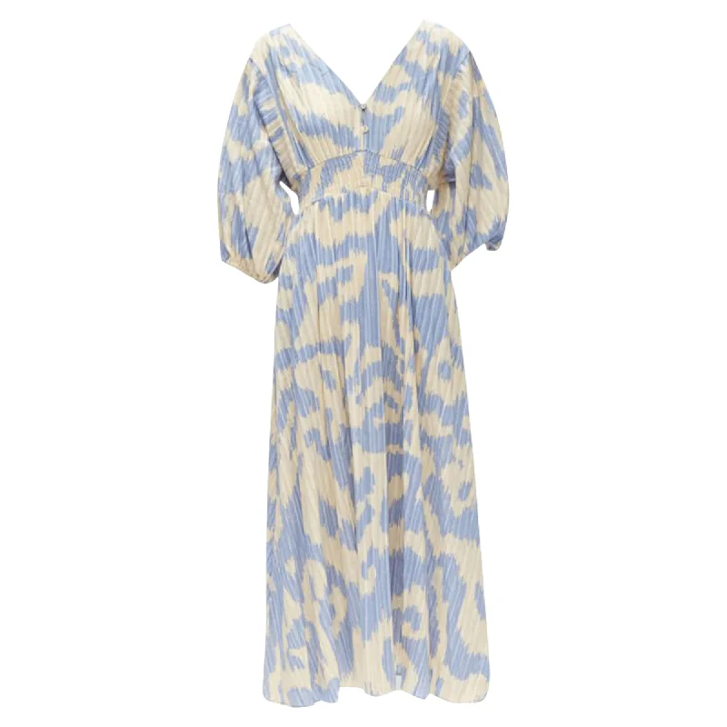 Day-To-Night Styles Diane Von Furstenberg print lattice embroidery puff sleeve dress
