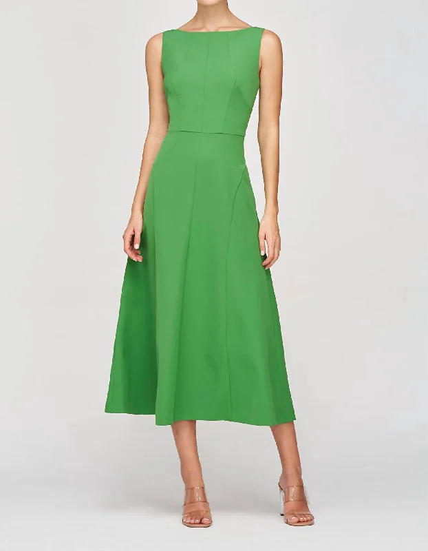 Vintage Style Clothing Sale Amari Tea Length Dress In Lush Green
