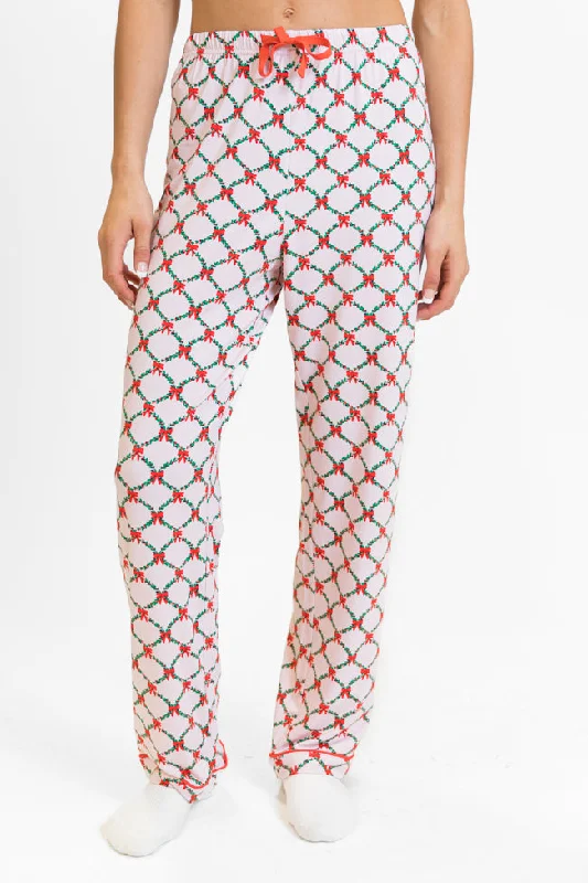 Women's Casual Wear Clothes Under The Stars in Ribbons and Garland Bamboo Pajama Pants FINAL SALE Women's Casual Wear Clothes Under The Stars in Ribbons and Garland Bamboo Pajama Pants FINAL SALE