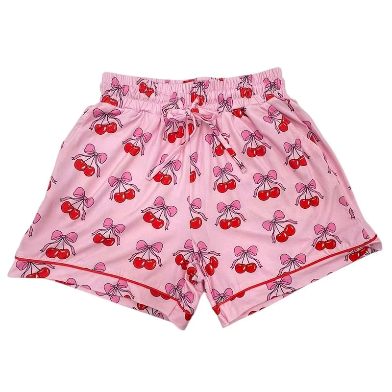Women's Evening Garments Cherry Pajama Shorts