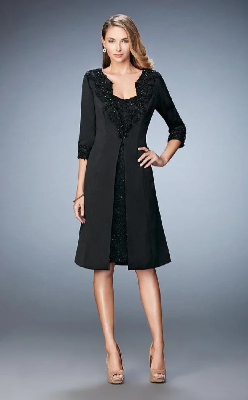 Trend Leading Collection La Femme Embroidered Sweetheart Knee Length Dress with Jacket 21903 Trend Leading Collection La Femme Embroidered Sweetheart Knee Length Dress with Jacket 21903