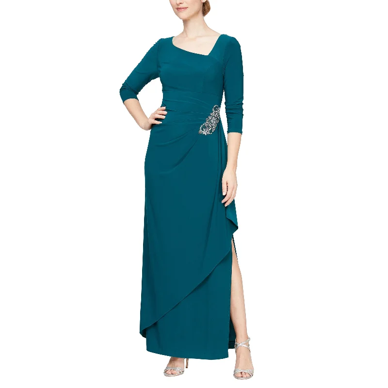 Attire Sale Alex Evenings 81351645 Long Formal 3/4 Sleeve Dress