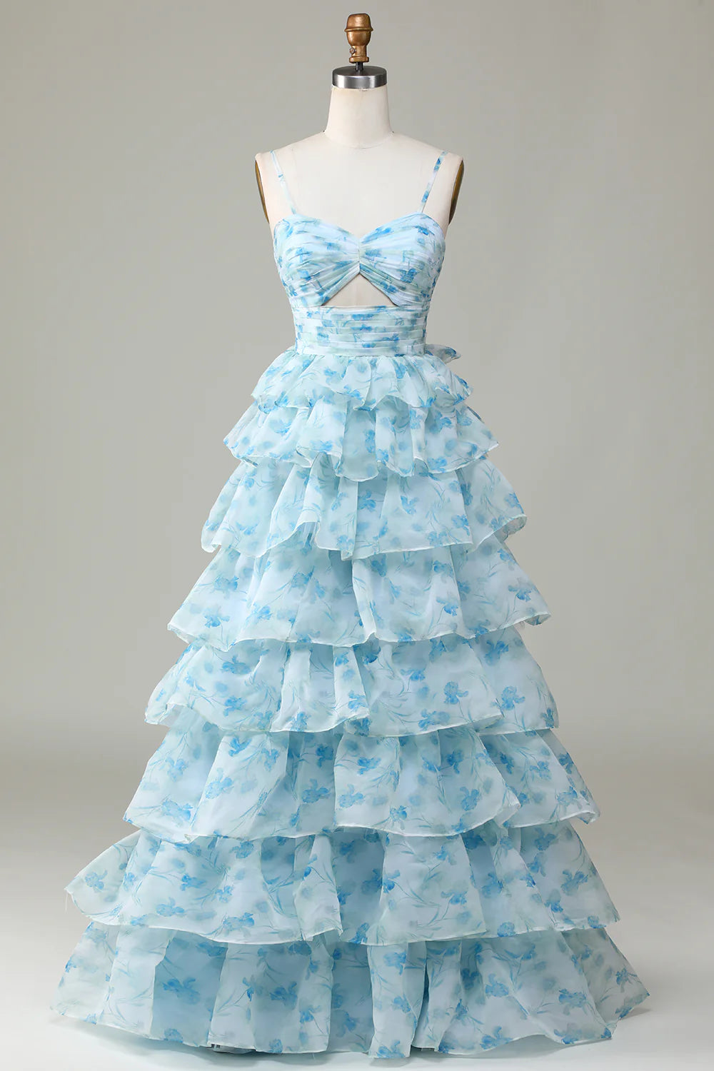 Trendy Clothing Sale Amzcw A-Line Blue Flower Spaghetti Straps Tiered Floor Length Dress Trendy Clothing Sale Amzcw A-Line Blue Flower Spaghetti Straps Tiered Floor Length Dress