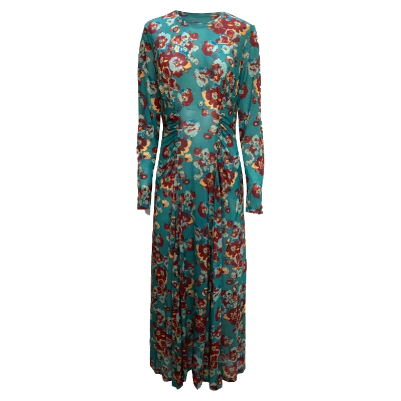 Spring Fashion Ulla Johnson Ceryse Printed Maxi Long-Sleeve Dress in Multicolor Lyocell Spring Fashion Ulla Johnson Ceryse Printed Maxi Long-Sleeve Dress in Multicolor Lyocell