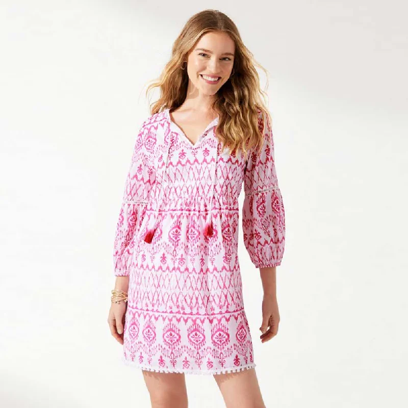 Odd Size Clearance Sale Tommy Bahama Ikat Tropics Full Sleeve Dress Cover Up - Passion Pink Odd Size Clearance Sale Tommy Bahama Ikat Tropics Full Sleeve Dress Cover Up - Passion Pink
