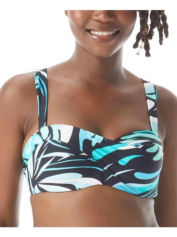 Classic Women's Apparel Womens Underwire Printed Bikini Swim top