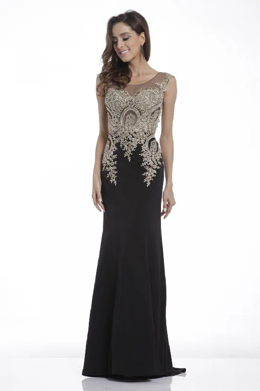 Fashion For Every Occasion Embellished Long Cap Sleeve Dress by Cinderella Divine 35