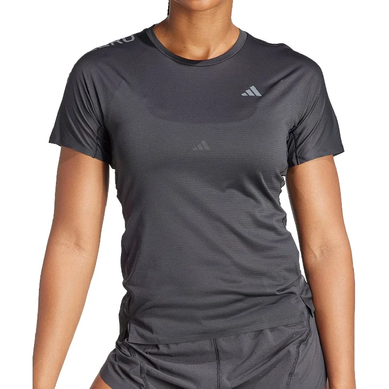 Women's Casual Attire adidas Adizero Short Sleeve Womens Running Top - Black