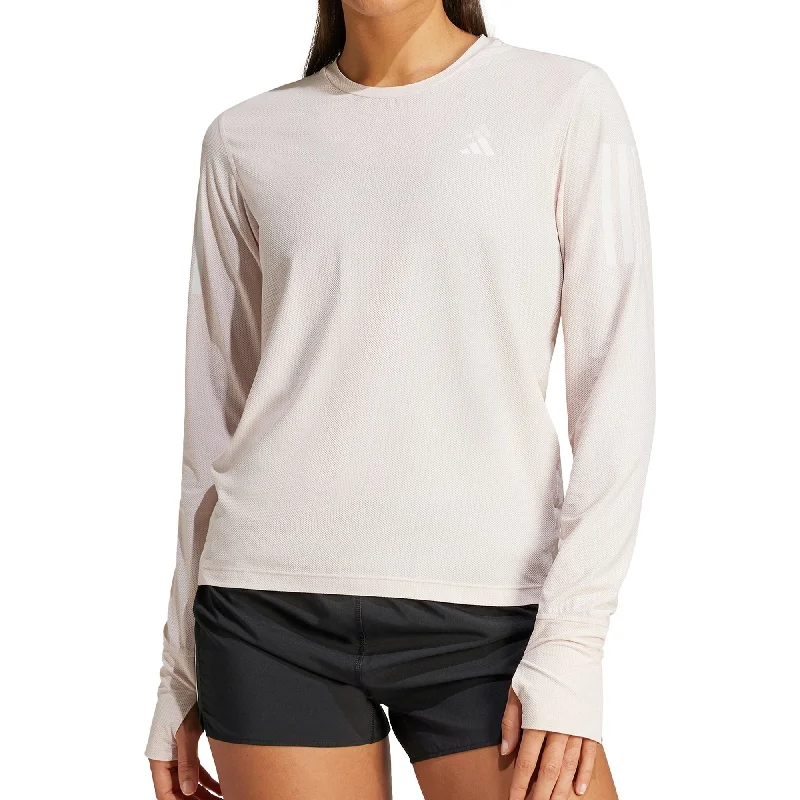Women's Trendy Casual Clothes adidas Own The Run Long Sleeve Womens Running Top - Pink Women's Trendy Casual Clothes adidas Own The Run Long Sleeve Womens Running Top - Pink