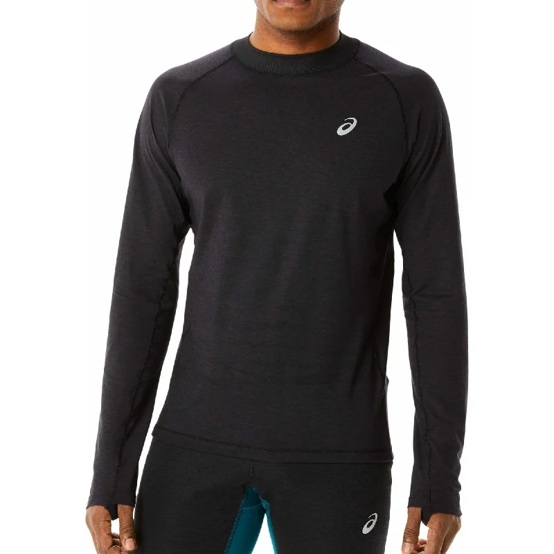 Women's Apparel And Garments Asics Winter Long Sleeve Mens Running Top - Black