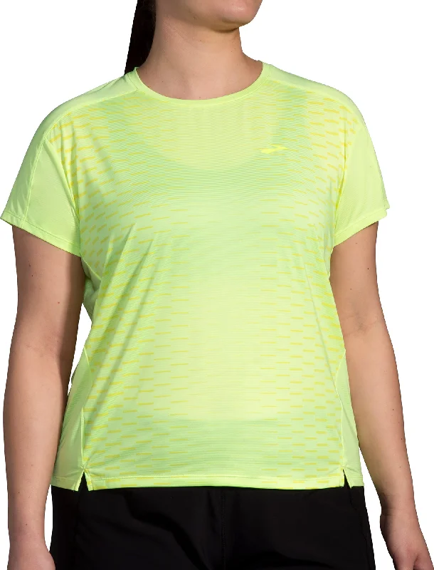 Affordable Women's Apparel Brooks Sprint Free 2.0 Short Sleeve Womens Running Top - Yellow