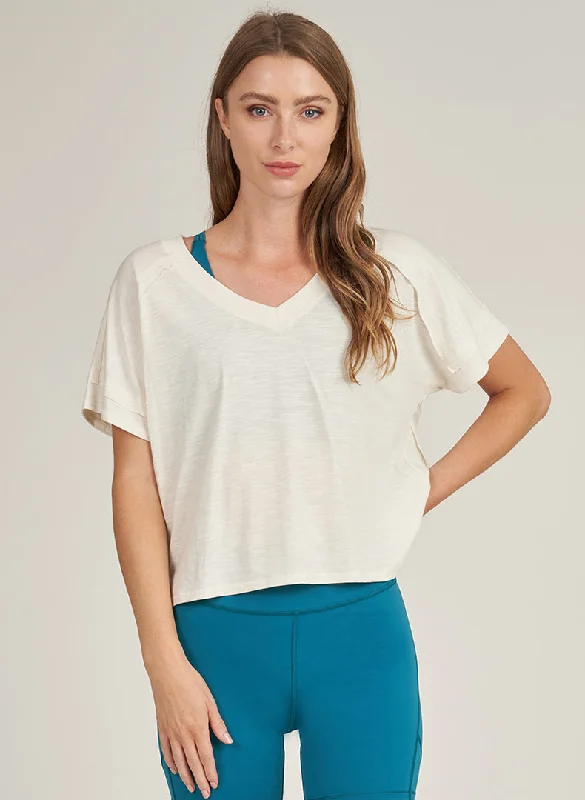 Women's Date Night Outfit Exposed Seam Tee - FINAL SALE