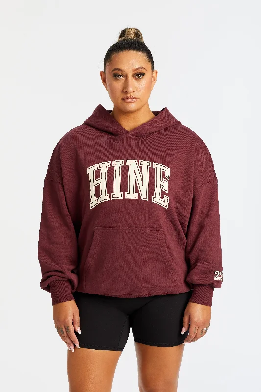 Women's Outerwear Attire LIMITED EDITION HOODIE - BURGUNDY