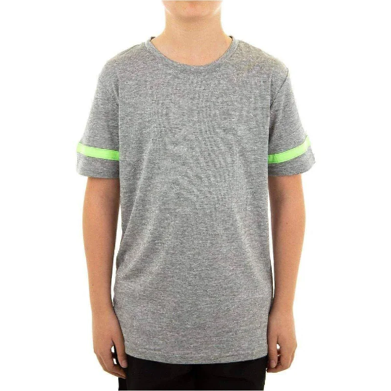 Women's Transitional Clothes More Mile Marl Boys Short Sleeve Running Top - Grey