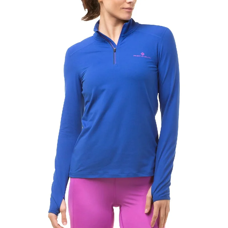 Women's Activewear Garments Ronhill Core Thermal Half Zip Long Sleeve Womens Running Top - Blue Women's Activewear Garments Ronhill Core Thermal Half Zip Long Sleeve Womens Running Top - Blue