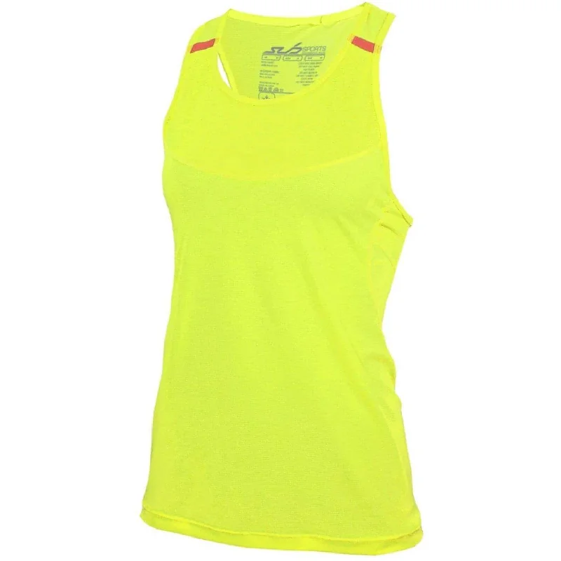 Women's Active Clothing Sub Sports Heat 2.0 Fitted Womens Running Vest Tank Top - Yellow