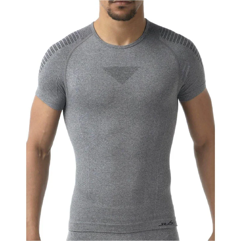 Women's Travel Garments Sub Sports SubAir Seamless Baselayer Short Sleeve Mens Top - Grey