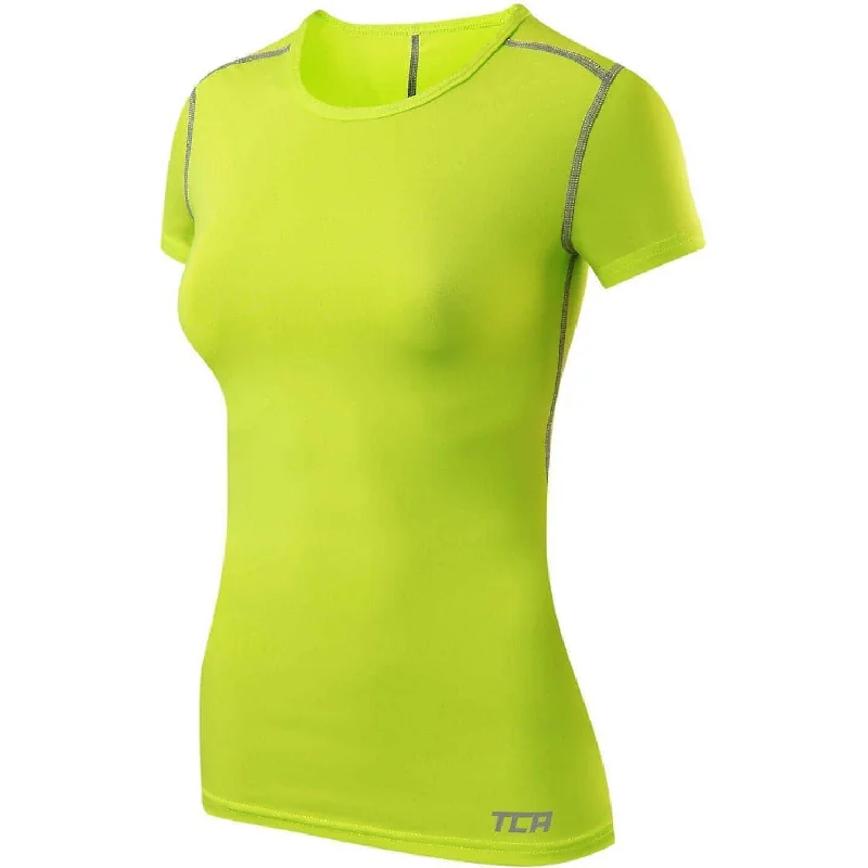 Women's Evening Garments TCA Pro Performance Womens Short Sleeve Baselayer Running Top - Green