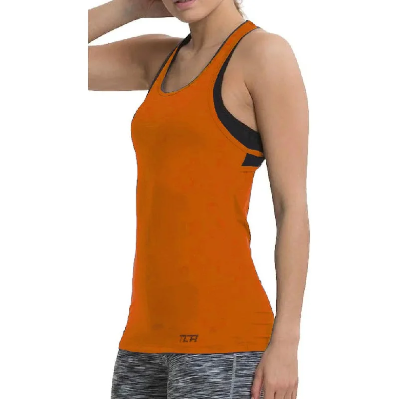 Sustainable Women's Apparel TCA Tech Racerback Womens Running Vest Tank Top - Orange Sustainable Women's Apparel TCA Tech Racerback Womens Running Vest Tank Top - Orange