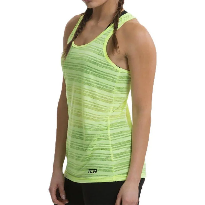 Women's Functional Outfit For Outdoor Activities TCA Ultralite Womens Running Vest Tank Top - Yellow Women's Functional Outfit For Outdoor Activities TCA Ultralite Womens Running Vest Tank Top - Yellow